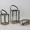 Outdoor Metal Rose Gold High Quality Stainless Steel Hurricane Lantern