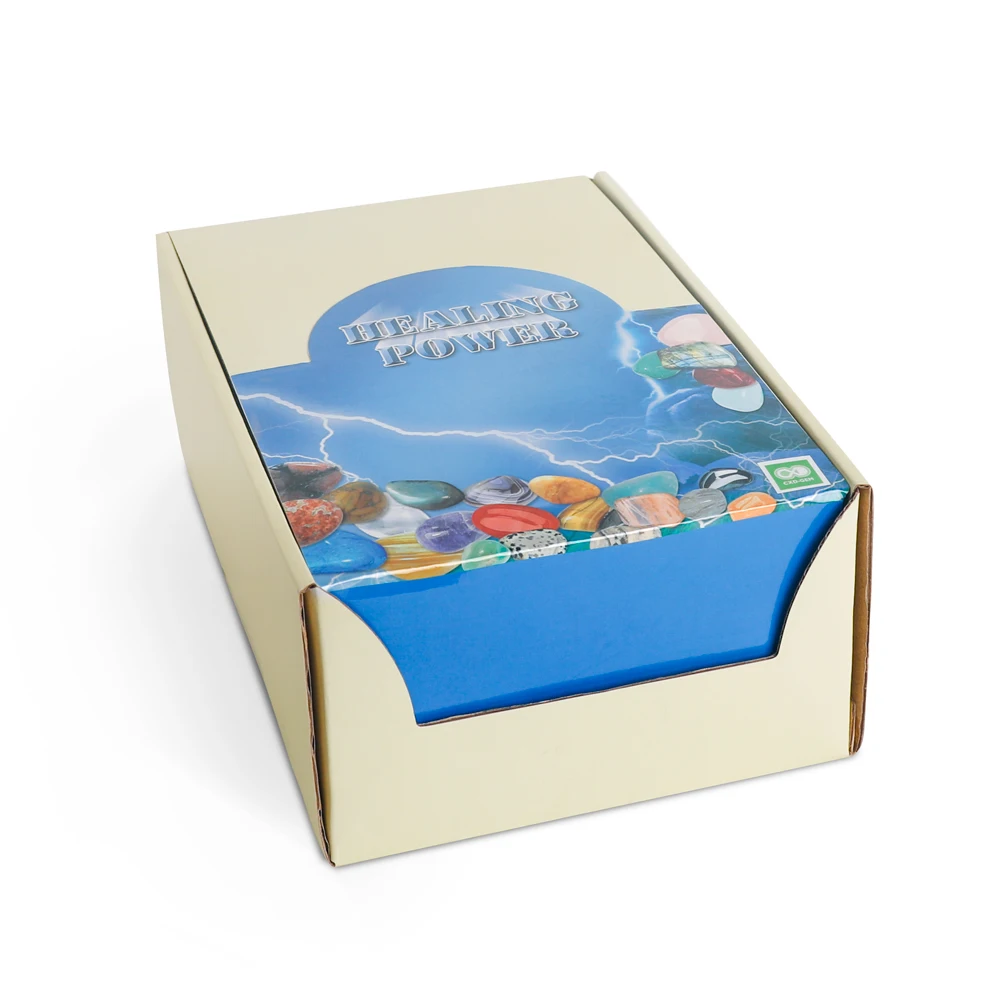 
Yase 20pcs/box healing gift stone set power natural gemstone natural polish stone collection box semiprecious stone kids toys 