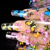 

1 Roll of 100x4cm Nail Art Polish Glue Transfer Foil Tips Sticker Flower Butterfly Style