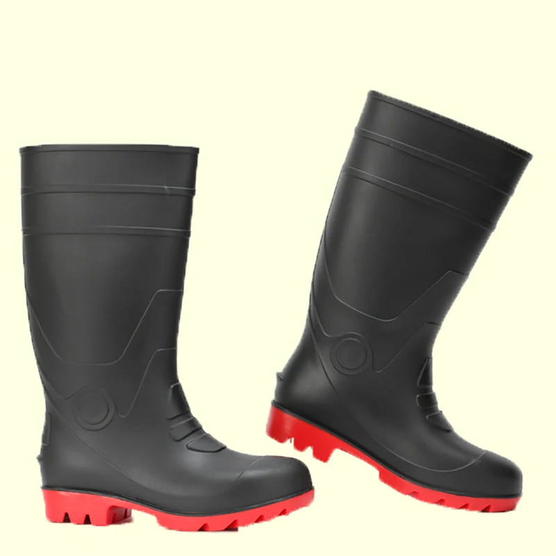 

China heavy duty pvc working safety shoes boots steel toe military boots work boots for sale