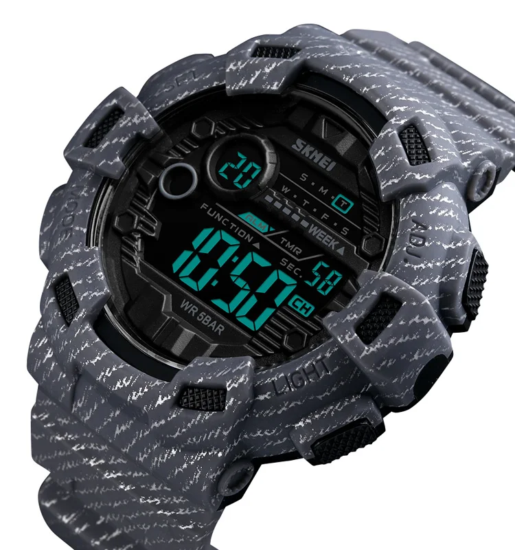 

guangzhou skmei watch co,.ltd dual time digital watch #1472 50m water resistant wrist watch for men and women