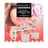 Customized durable cosmetic nail polish manicure glass display case rack shelf table stand