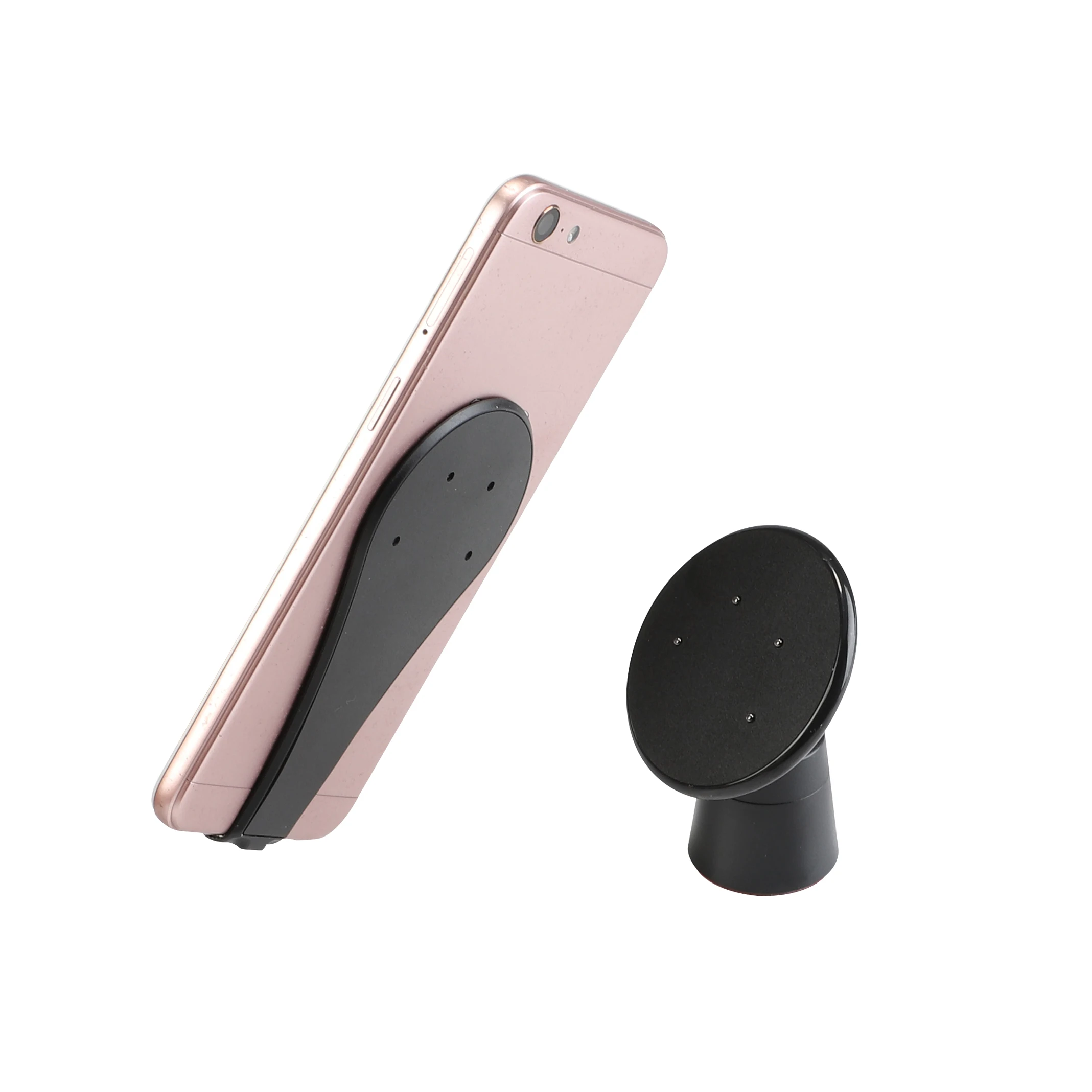 

95% efficiency magnetic 3 in 1 fast wireless charger qi wireless charging receiver for cars for android micro usb phone, Black