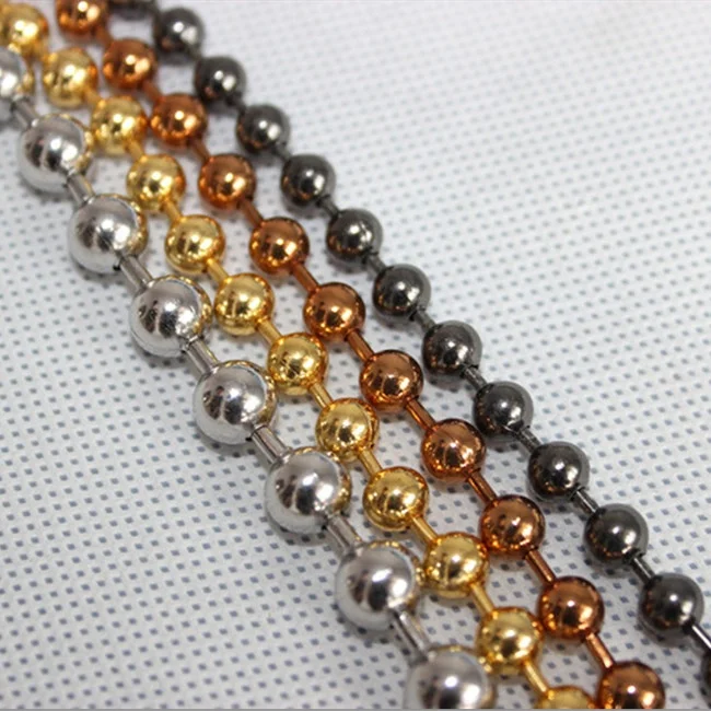 Metal Beaded Curtains Metal Ball Chains For Hotel Ktv Room