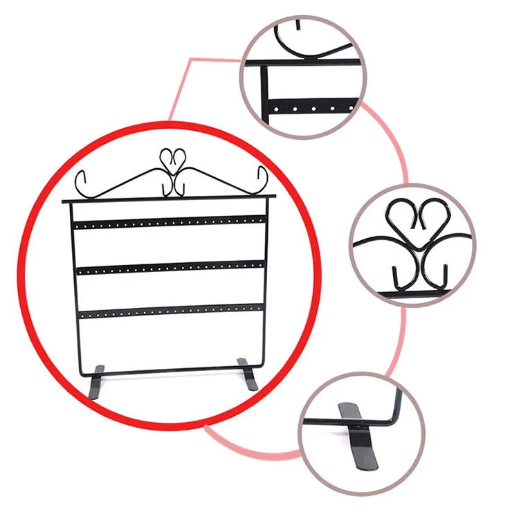 
wholesale Counter Double Sided Organizer for Hanging Earrings Metal Jewelry Display Stand 
