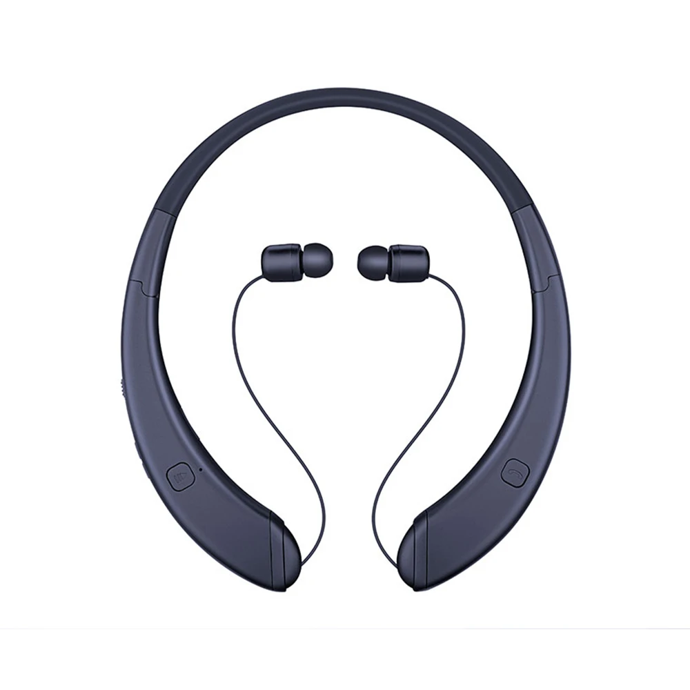 

2019 Retractable Headset Foldable Bluetooth Earphone 200mah Neckband Headphone for Mobile Phone