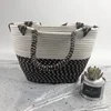 QJMAX High Quality New Product Woven Bag Storage Bag Inverted Triangle Cotton Rope Basket