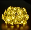 Solar light string 50LED lotus light string Multi-flashing pattern wedding LED waterproof light string