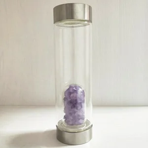 Image of Natural violet crystal USES a little energy bottle to infuse a crystal energy gem