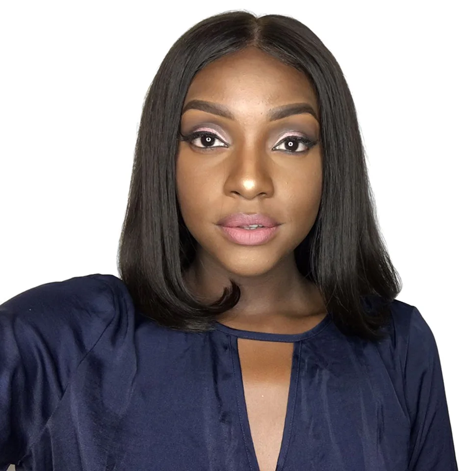 

Hot sales short lace front wig human hair bob wig