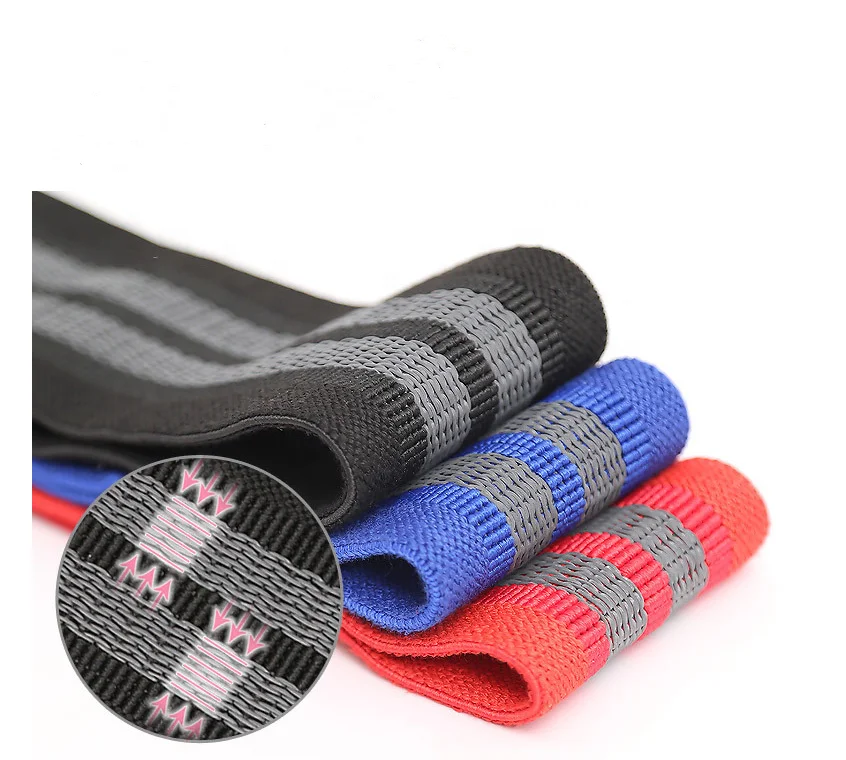 

Private Label Set Of 3 Pcs Fabric Exercise Resistance Band Loop With High Quality, Black;red;blue;pink;grey