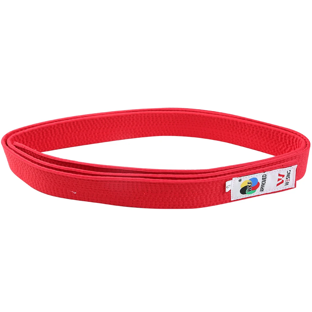 

WKF approved wholesale karate belt karate belt manufacturer for training or competition, Red/black/blue