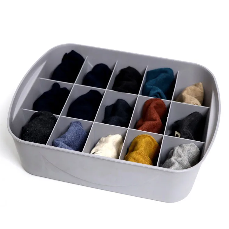 

Home plastic closet underwear organizer with lid