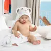 Wholesale Cute Design Bamboo Animal Face Hooded Bear Apron Baby Elephant Covering Comfort Cap Towel