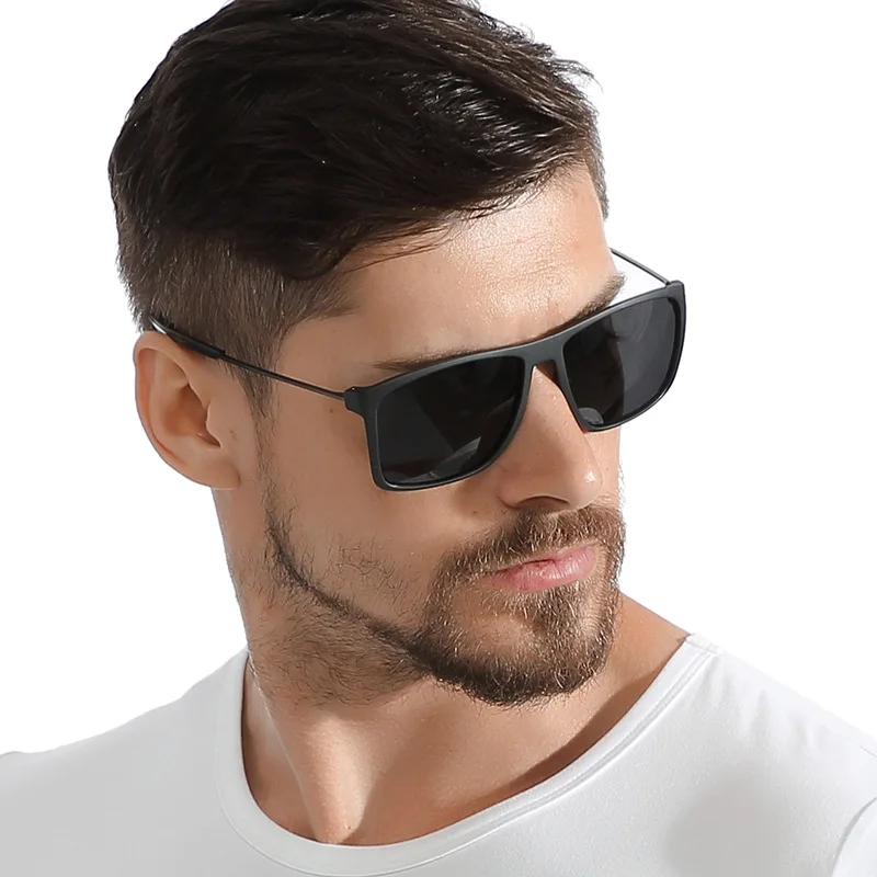 

SHINELOT P0056 Light Tr90 Men Polarized Sunglasses Thin Temple Fishing Glasses Beach Sun Glasses Custom LOGO
