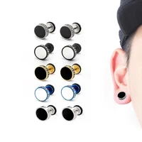 

Punk Anti allergy Piercing Ear Stud Male Fashion Jewelry Best Gifts Unisex Barbell Surgical Steel Men Earrings