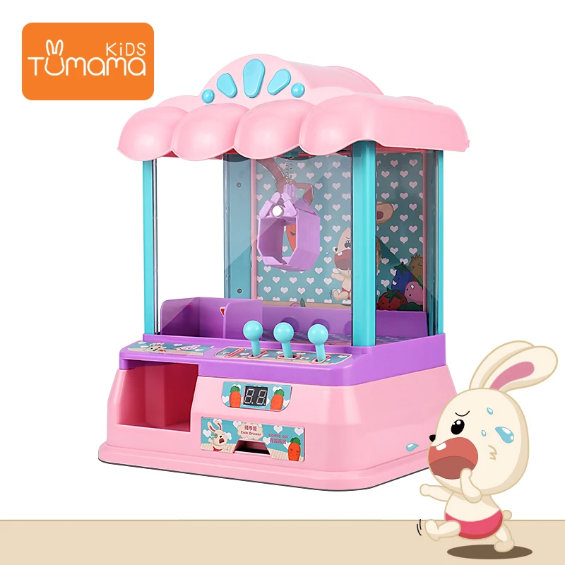 lighting music doll crane coin operated games toy mini claw machine