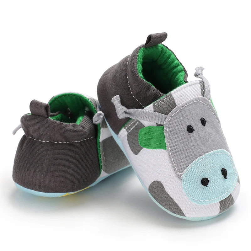 

New designed Canvas Animal cow 0-18 months baby Newborn toddler zapatos bebe