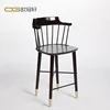Promotion vintage back retro industrial pub chair metal bar stool for bar table