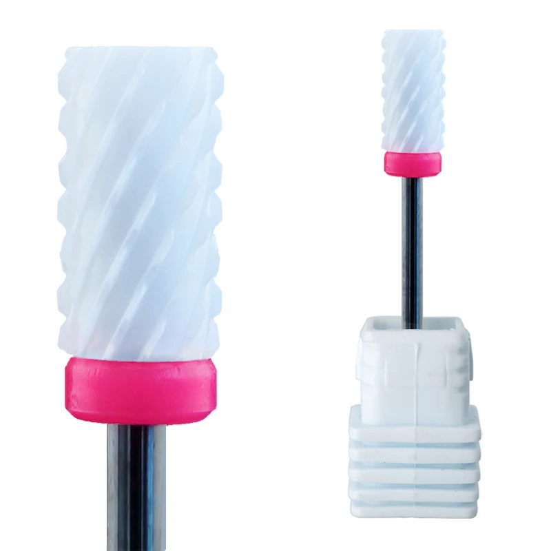 

Nail Care Tools Ceramic Large Barrel Bit Nail Drills Grinding Machine, White