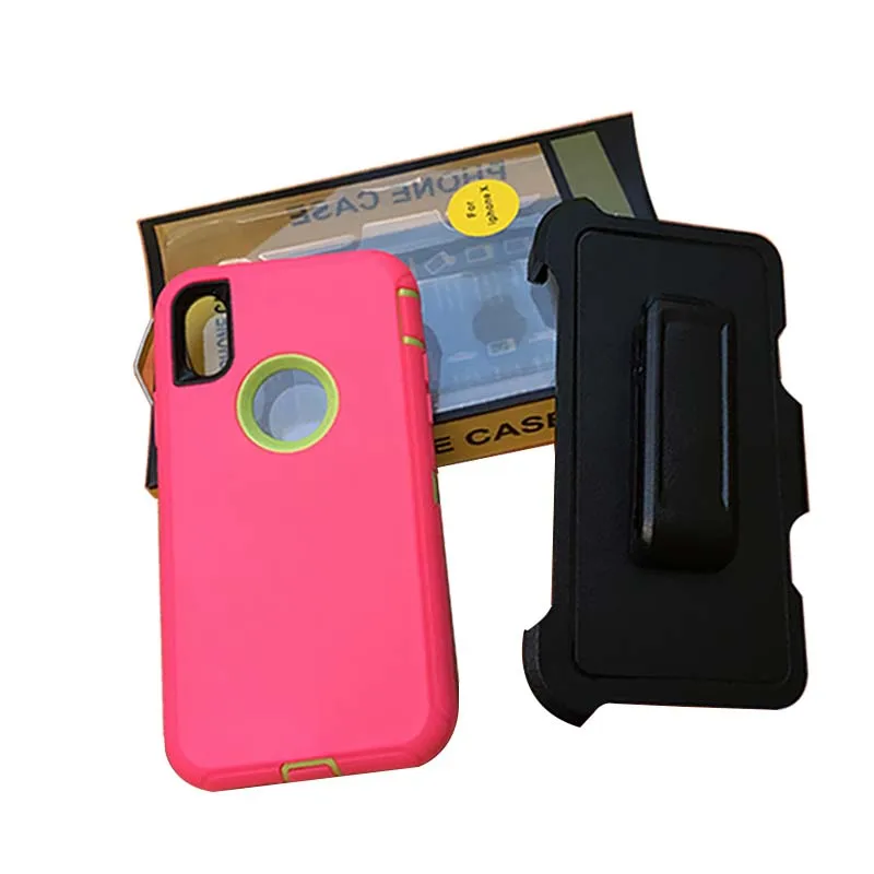 

Useful Thick Strong Protective Cell Phone Cover Case Defender For iPhone X XR XS XS Max 11 12 Heavy Duty Belt Clip Case
