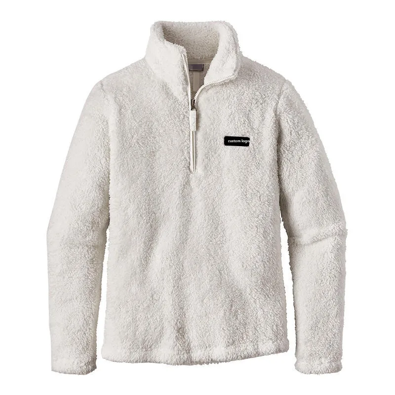 custom embroidered sherpa pullover