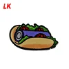 China patch maker made 3D cheap Custom hot dog cloth Patches