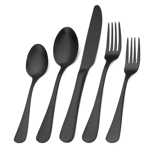 

Wholesale Stainless Steel Matte black flatware set