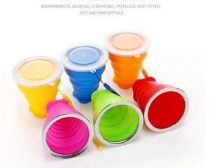 Image of Portable Folding Travel Drinking Cup Collapsible Silicone Coffee Cup