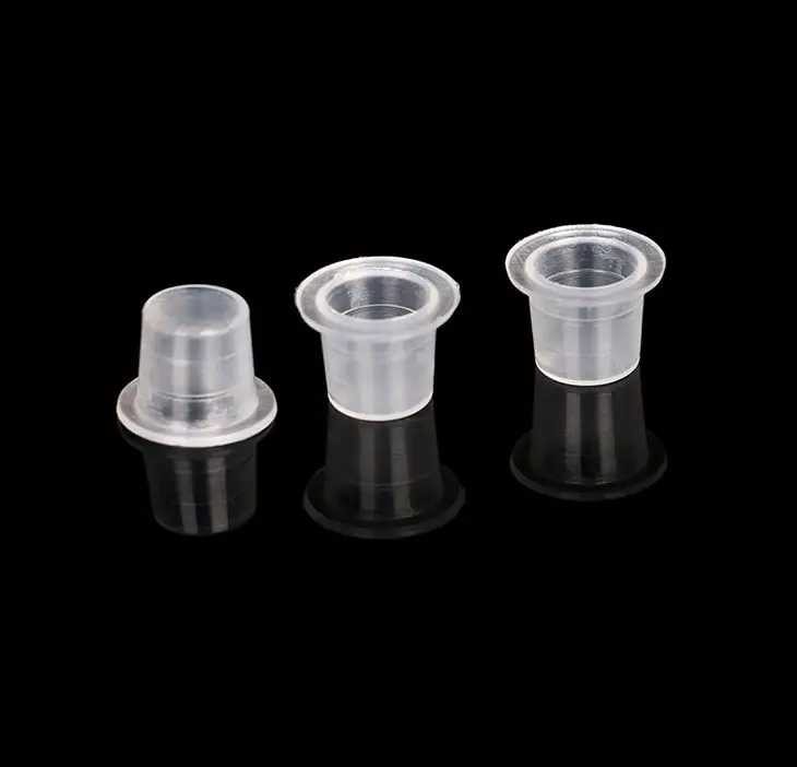 

1000PCS S M L Plastic Disposable Tattoo Ink Caps Eyebrow Pigment Container Tattoo Pigment Cap, Transparent