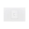 FIKO American Standard 118 White Plastic Hotel Apartment Room Bedstand Single Door A landline TEL socket mounted on Wall