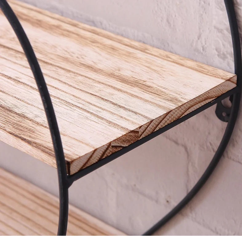 
GSF Modern Custom Designs Heart Shape Home Decorative Wooden Floating Wall Shelf 