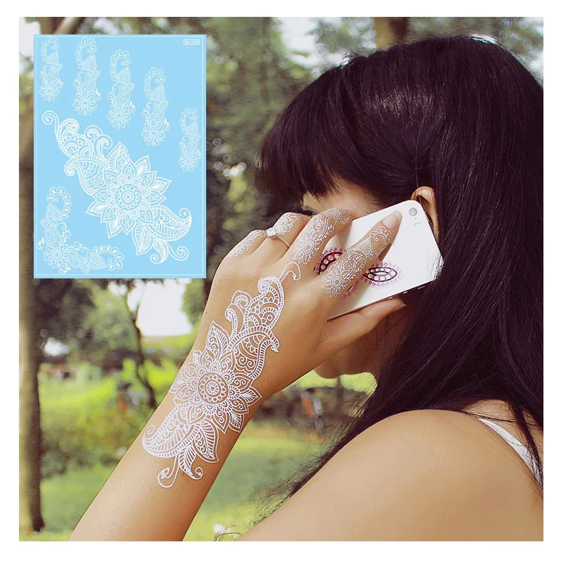 

Hannah Tattoo Stickers for Women White Lace Temporary Tattoos