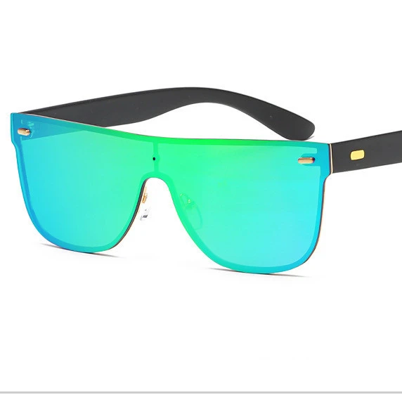 

trendy big square frame one piece lens unisex men women fashion sunglasses with your logo or brand