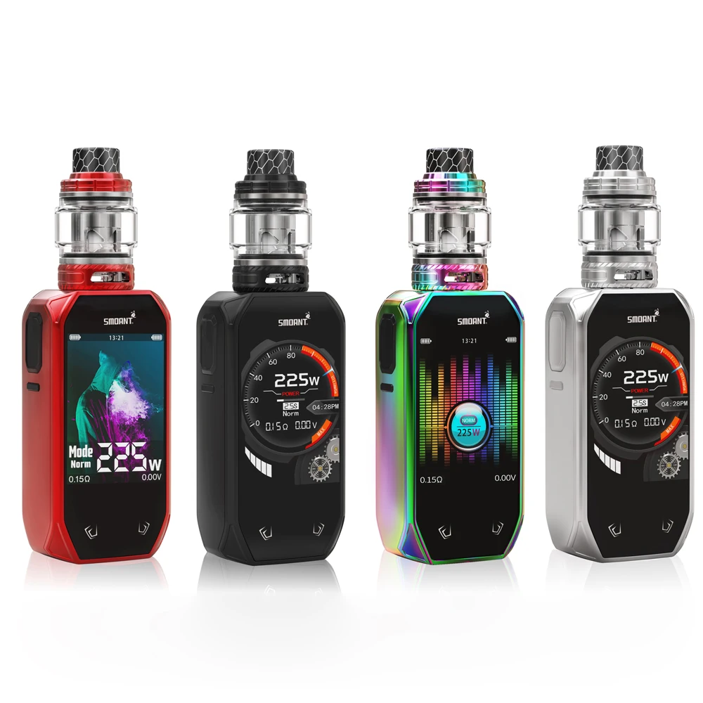 

Original Smoant Naboo 225W TC Kit 4ml/2ml Naboo Tank Updated Ant225 Chip set 2+1 UI Options Power by Dual 18650 Battery