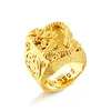 High Gold Ring Top Quality No Fade Vietnam Alluvial Gold Dragon Rings Adjustable Jewelry for Men
