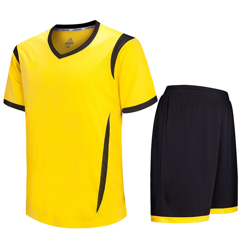 

Top Quality Custom Soccer Uniform Wholesale Soccer Jerseys Set Black Yellow Team Football Shirt, Yellow;white;red;green;blue;light blue;orange/customized