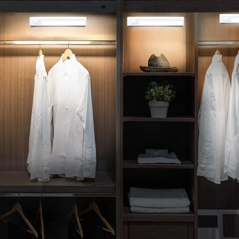 
Wardrobe PIR LED Portable Wireless Operated LED Closet Night Light Under Cabinet Lighting Motion Sensor Light 