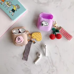 Chalie Cartoon Case AirPods Wireless Earbuds Hanging Rope