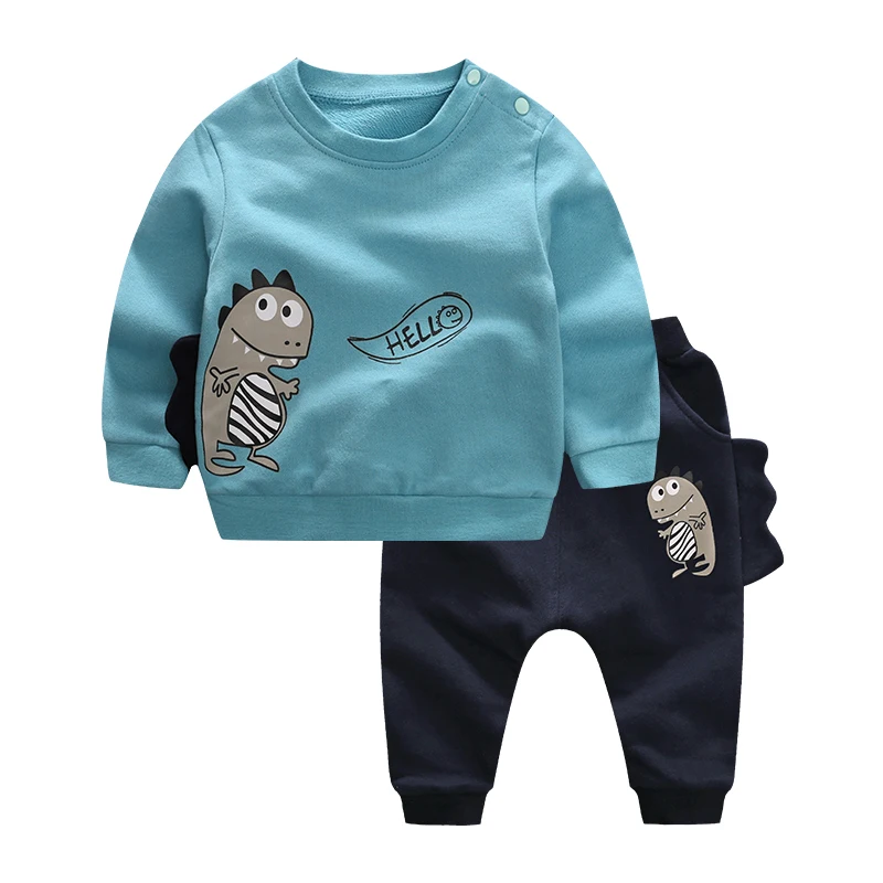 

Baby Clothes Baby Set 100% Cotton Spring And Autumn Long Sleeve Two-Piece Suit, Retail And Wholesale