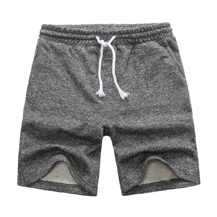 

Hot Sales Drawstring Blank Cotton French Terry Mens Sweat Shorts, Dark gray gray blue