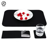 

Felt Placemats Set Heat Resistant Placemat Table Cover Kitchen Table Washable Thick Table Mat