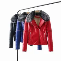 

Latest Wholesale European Fashion Women Winter Faux Leather Jackets