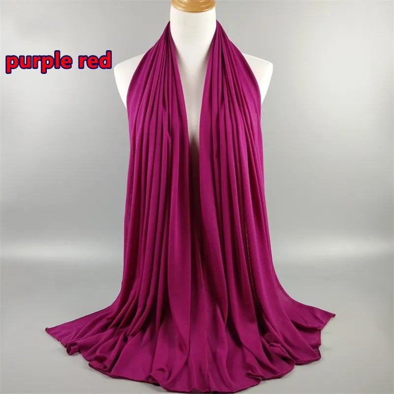 
28Color Soft Plain Jersey Scarf Muslim Hijab Shawl Women Headband Wrap Wholesale 
