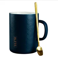 

Wholesale High Quality Coffee Mug Creative ceramic mug with lid and spoon