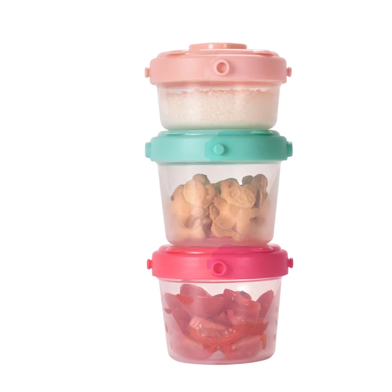 

Food Grade Sealed leakproof Vacuum Baby Fresh Food Storage Container Silicone Lunch Box with Lid for Toddler Stackable Snack, Like pic