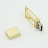New Product Custom logo hollow-out irregular metal geometric building USB flash memory 4G 8GB 16GB 32GB Pen drive