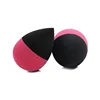 JLY china wholesale soft beauty makeup sponge new formula wonderfully squishy cosmetics puff rose red with black multicolor puff