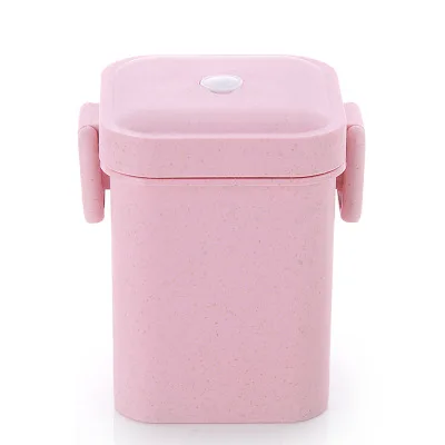 

Reusable Wheat Straw Fiber Leakproof Bento Lunchbox Microwavable biodegradable food container, Green/pink/beige/custom colors