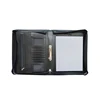 A4 Conference presentation 2 ring binder portfolio PU leather zipper pocket document file folder bag